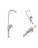 Wellon Premium RO Faucet with Gold Cross Handle | High Arc Drinking Water Tap | Chrome Finish | Countertop Mount | For RO & Water Purifier
